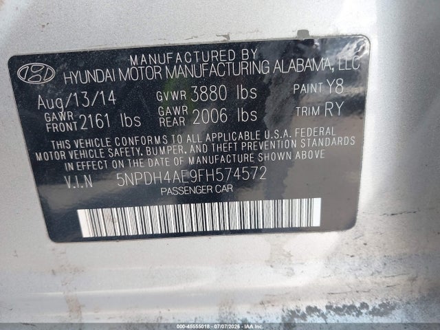 2015 Hyundai ELANTRA LIMITED 照片 9