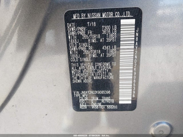 2019 NISSAN ARMADA SV 9