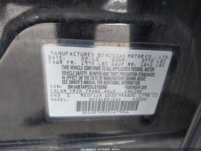 2013 Nissan SENTRA SV 照片 9