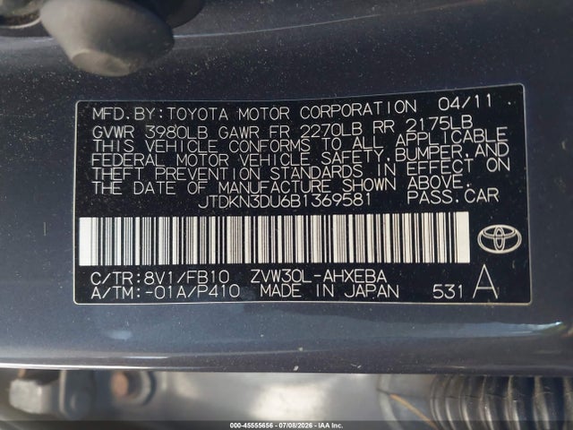 2011 Toyota PRIUS TWO 照片 9