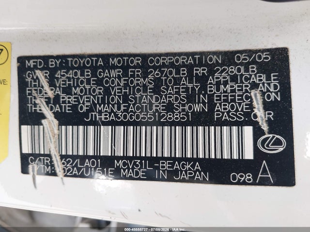 2005 Lexus ES 330 照片 9