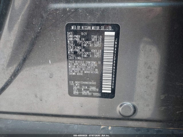 2022 NISSAN ARMADA PLATINUM 2WD 9