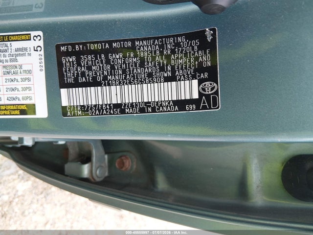 2006 Toyota COROLLA LE 照片 9