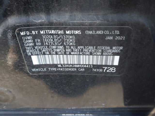 صورة 9 لـ 2021 Mitsubishi MIRAGE CARBONITE EDITION/ES/LE