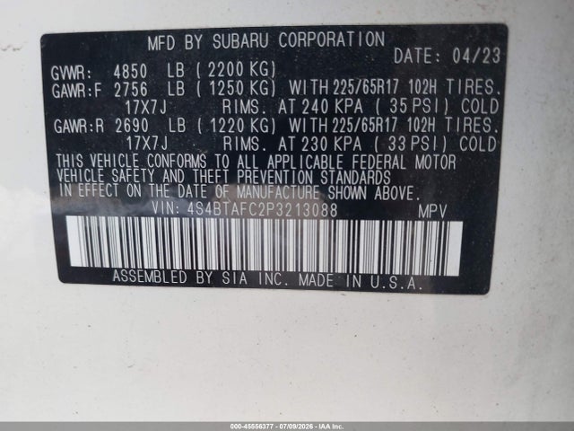 2023 SUBARU OUTBACK PREMIUM 9