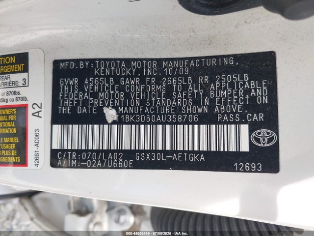 2010 Toyota AVALON XLS 照片 9