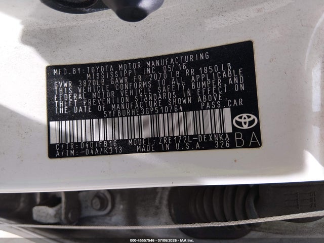 2016 Toyota COROLLA LE PLUS 照片 9