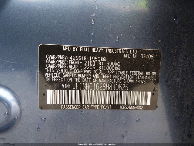 صورة 9 لـ 2008 Subaru IMPREZA 2.5I