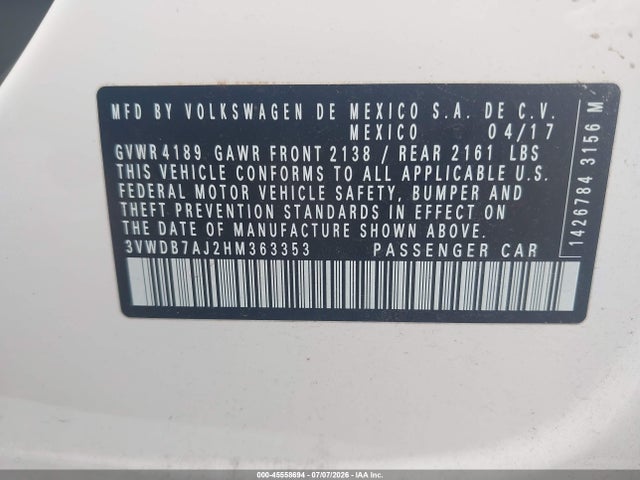 صورة 9 لـ 2017 Volkswagen JETTA 1.4T SE