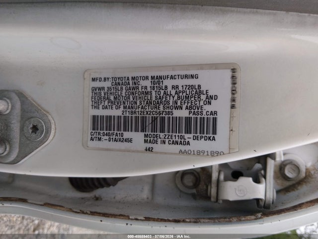 2002 Toyota COROLLA LE 照片 9