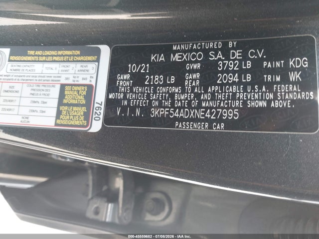 2022 KIA FORTE GT-LINE 照片 9