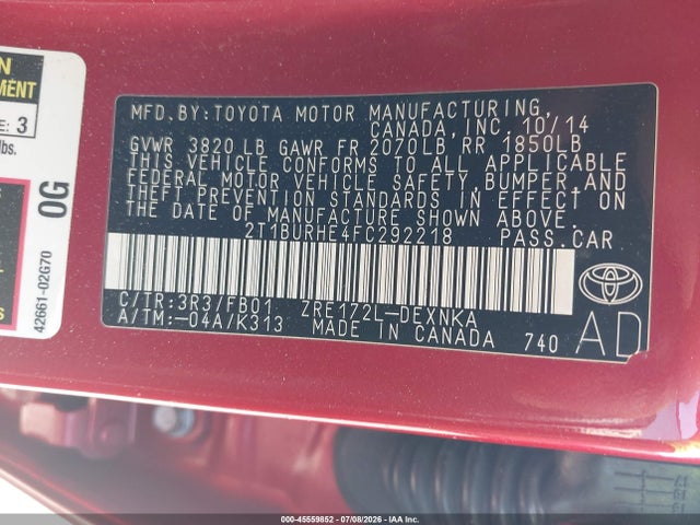 2015 Toyota COROLLA LE — фото 9