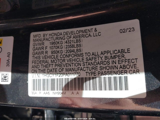 2023 HONDA ACCORD LX 9