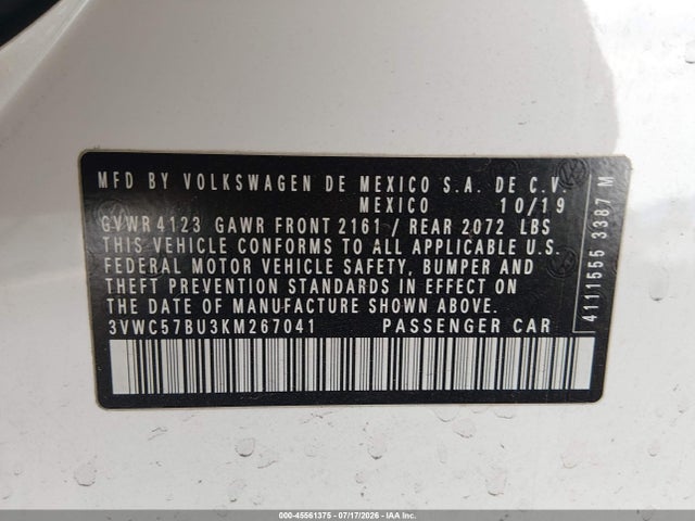 صورة 9 لـ 2019 Volkswagen JETTA 1.4T R-LINE/1.4T S/1.4T SE