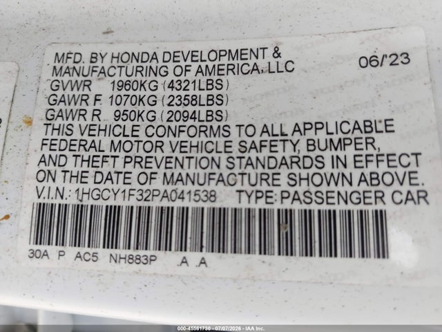2023 HONDA ACCORD EX 9