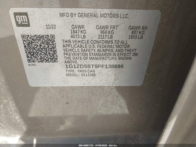 2023 CHEVROLET MALIBU FWD 1LT 9