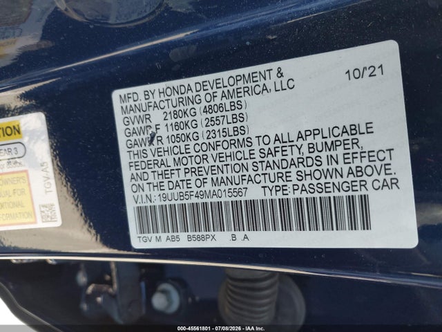 2021 Acura TLX TECHNOLOGY PACKAGE 照片 9
