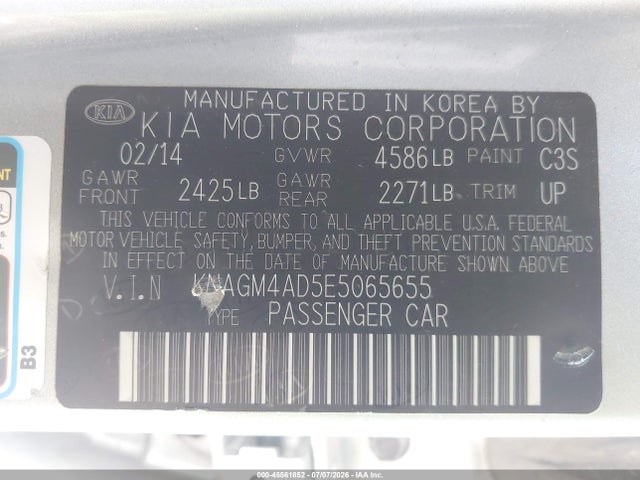 2014 KIA OPTIMA HYBRID LX photo 9