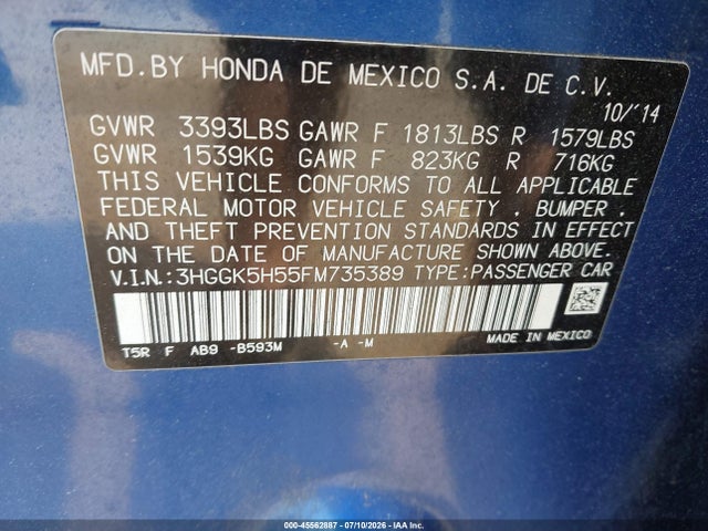 صورة 9 لـ 2015 Honda FIT LX