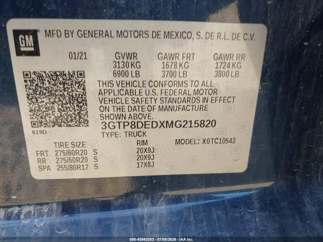 2021 GMC SIERRA 1500 2WD SHORT BOX SLT — фото 9