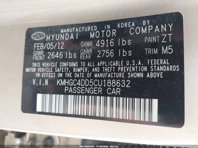 صورة 9 لـ 2012 Hyundai GENESIS 3.8