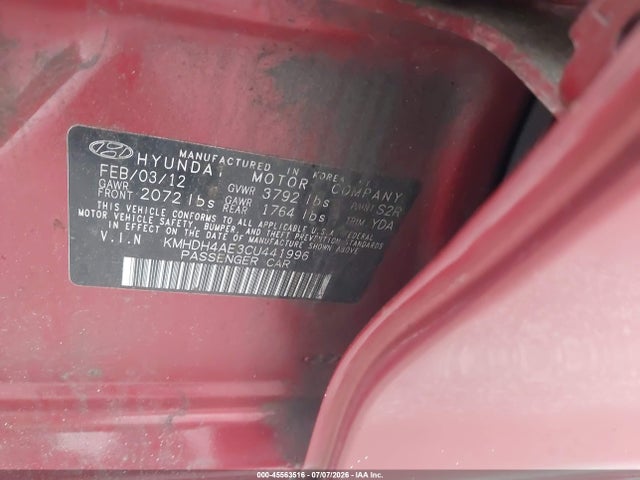 2012 Hyundai ELANTRA GLS (ULSAN PLANT) — фото 9