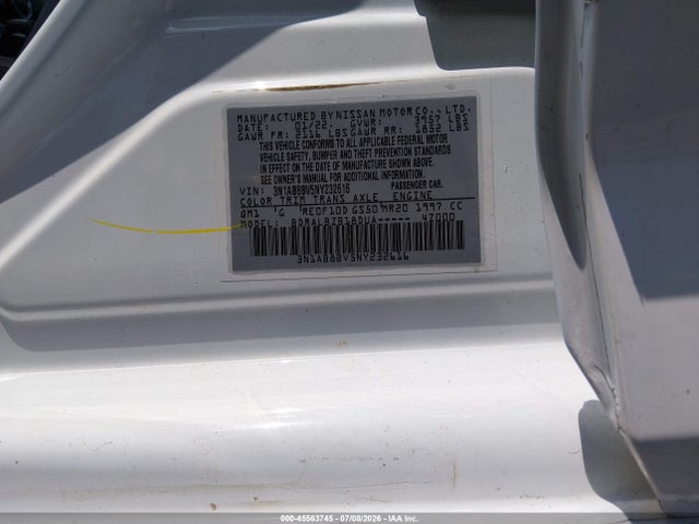 صورة 9 لـ 2022 Nissan SENTRA S XTRONIC CVT