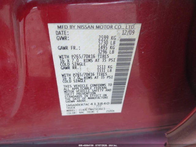 صورة 9 لـ 2010 Nissan FRONTIER SE