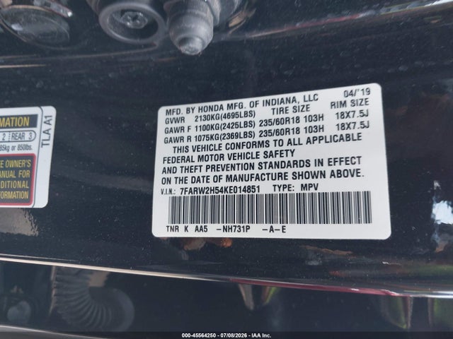 2019 HONDA CR-V EX 9