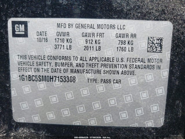 صورة 9 لـ 2017 Chevrolet CRUZE LS AUTO