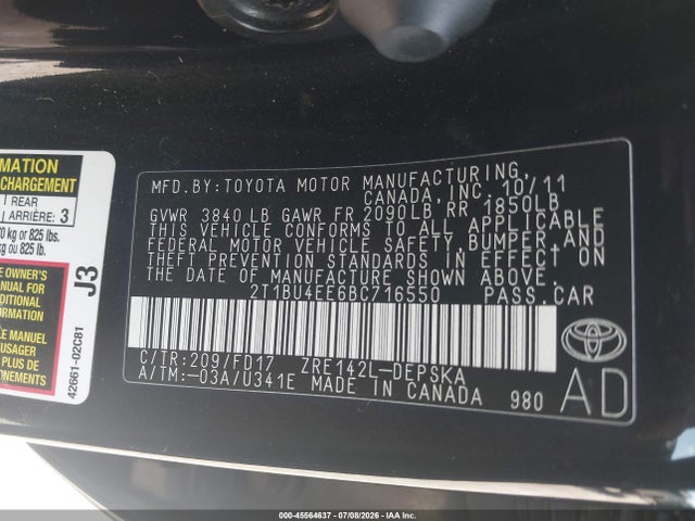 صورة 9 لـ 2011 Toyota COROLLA S