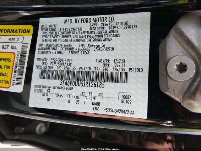صورة 9 لـ 2018 FORD FUSION HYBRID S