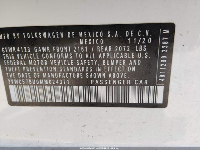 2021 Volkswagen JETTA 1.4T R-LINE/1.4T SE/S — фото 9