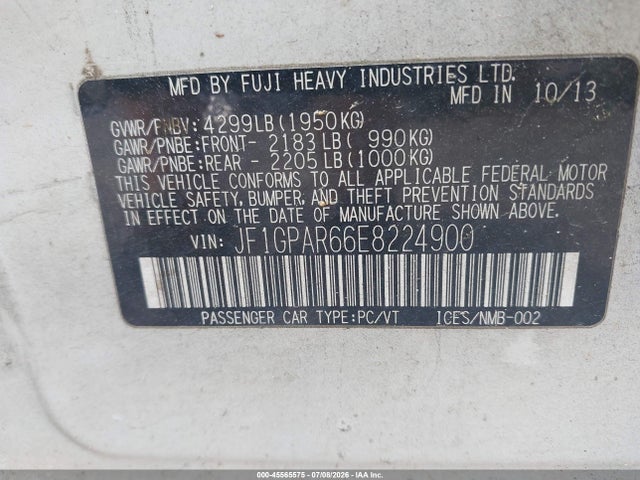 2014 Subaru IMPREZA 2.0I SPORT LIMITED — фото 9