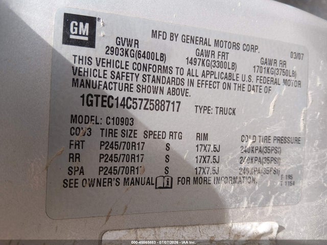 2007 GMC SIERRA 1500 WORK TRUCK 照片 9