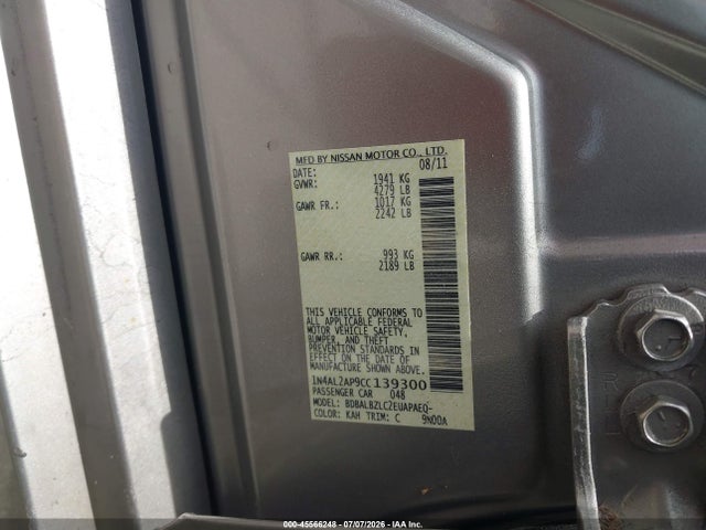 2012 Nissan ALTIMA 2.5 S 照片 9