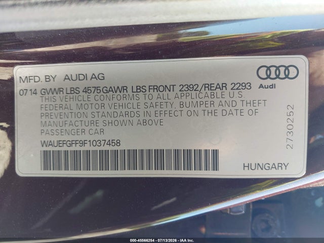2015 AUDI A3 2.0T PREMIUM — фото 9
