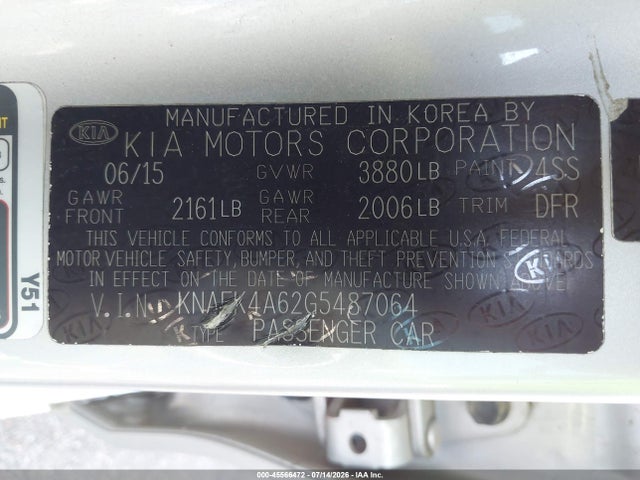 صورة 9 لـ 2016 KIA FORTE LX