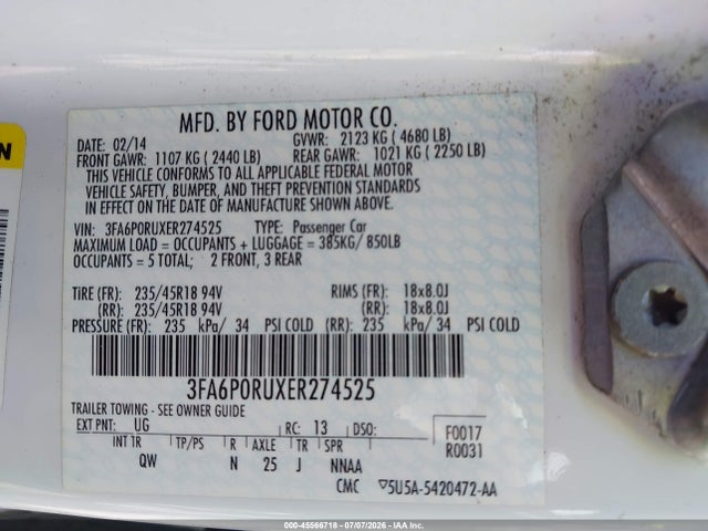 2014 FORD FUSION HYBRID TITANIUM — фото 9