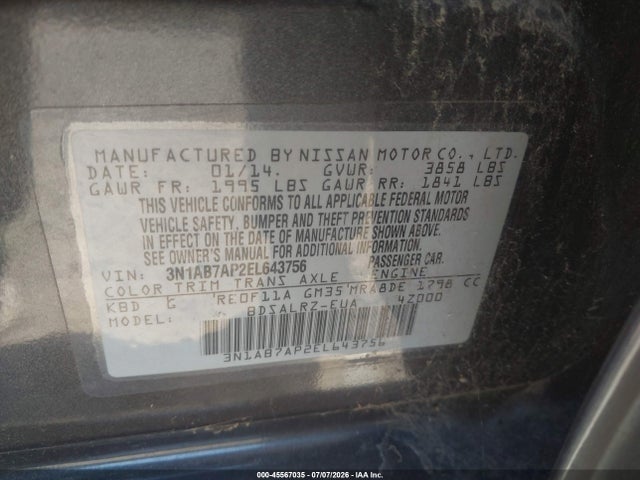2014 Nissan SENTRA SR 照片 9