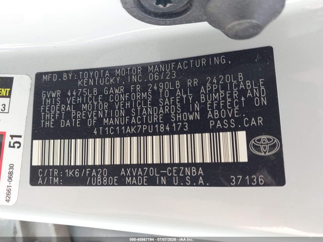 2023 TOYOTA CAMRY LE 9