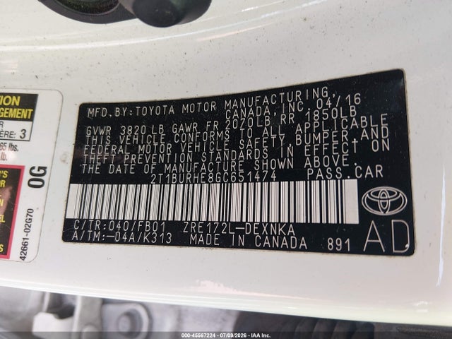 2016 Toyota COROLLA LE 照片 9
