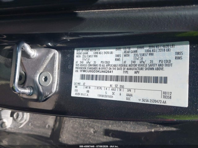 2019 FORD ESCAPE SE 9