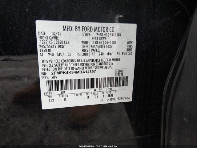 2021 FORD EDGE TITANIUM 9