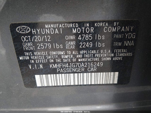 صورة مصغرة 9 لـ 2013 Hyundai AZERA