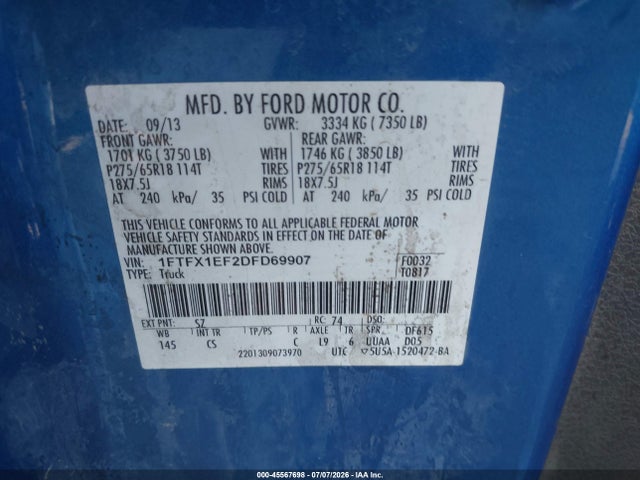 صورة 9 لـ 2013 FORD F-150 STX