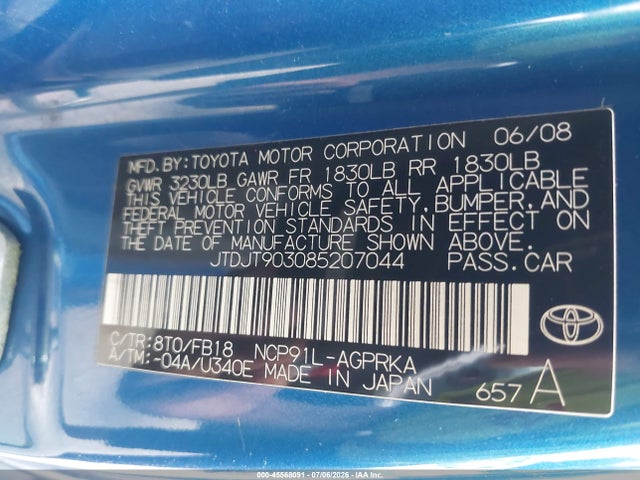 2008 Toyota YARIS photo 9