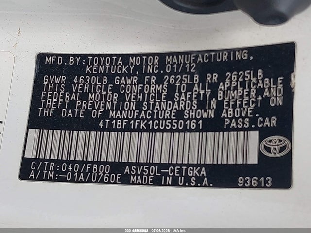 صورة 9 لـ 2012 Toyota CAMRY XLE