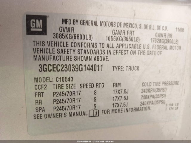 صورة مصغرة 9 لـ 2009 Chevrolet SILVERADO 1500 LT