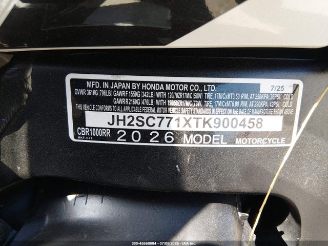 2026 HONDA CBR1000 RR 12